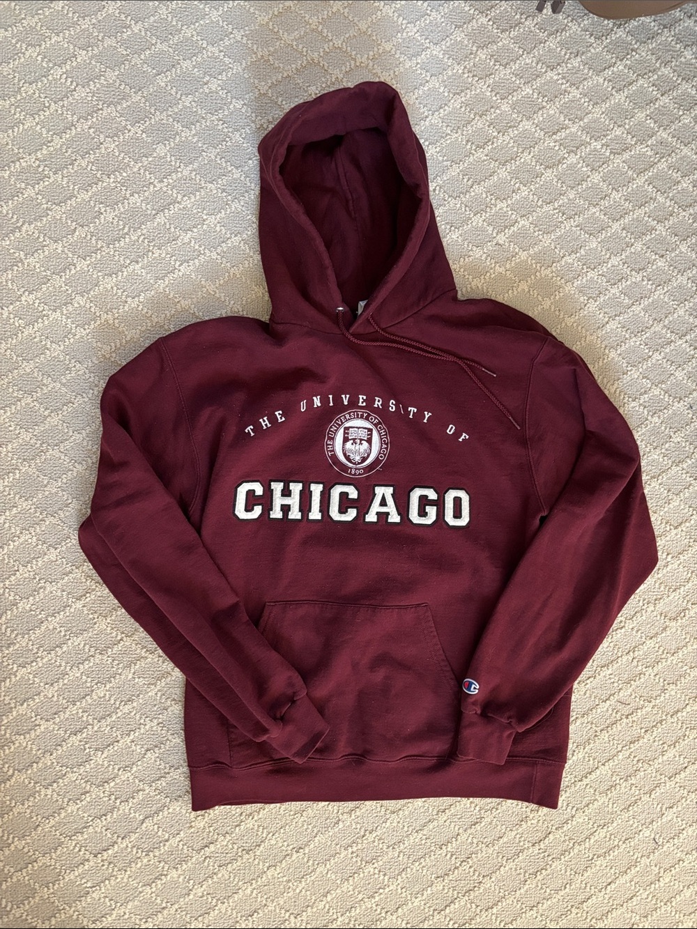Champion Maroon Chicago Hooded Sweatshirt